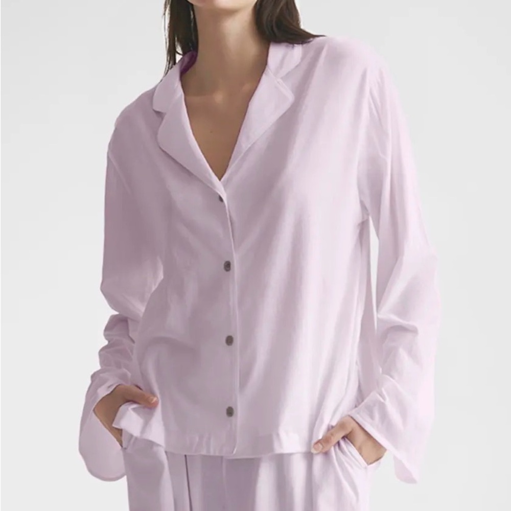 NWT Skin Adrina Side-Slit Pima Cotton Pajama Top